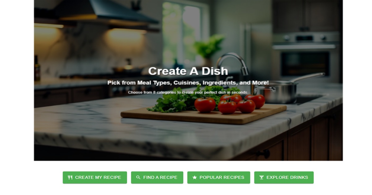Create A Dish app screenshot