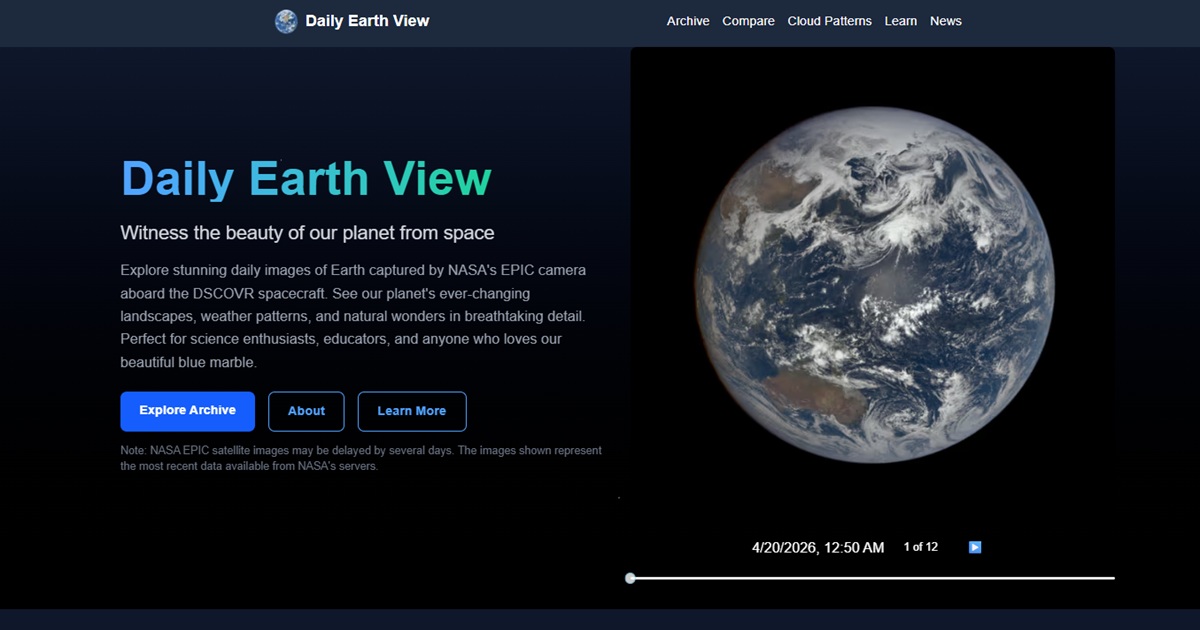 Daily Earth View app screenshot